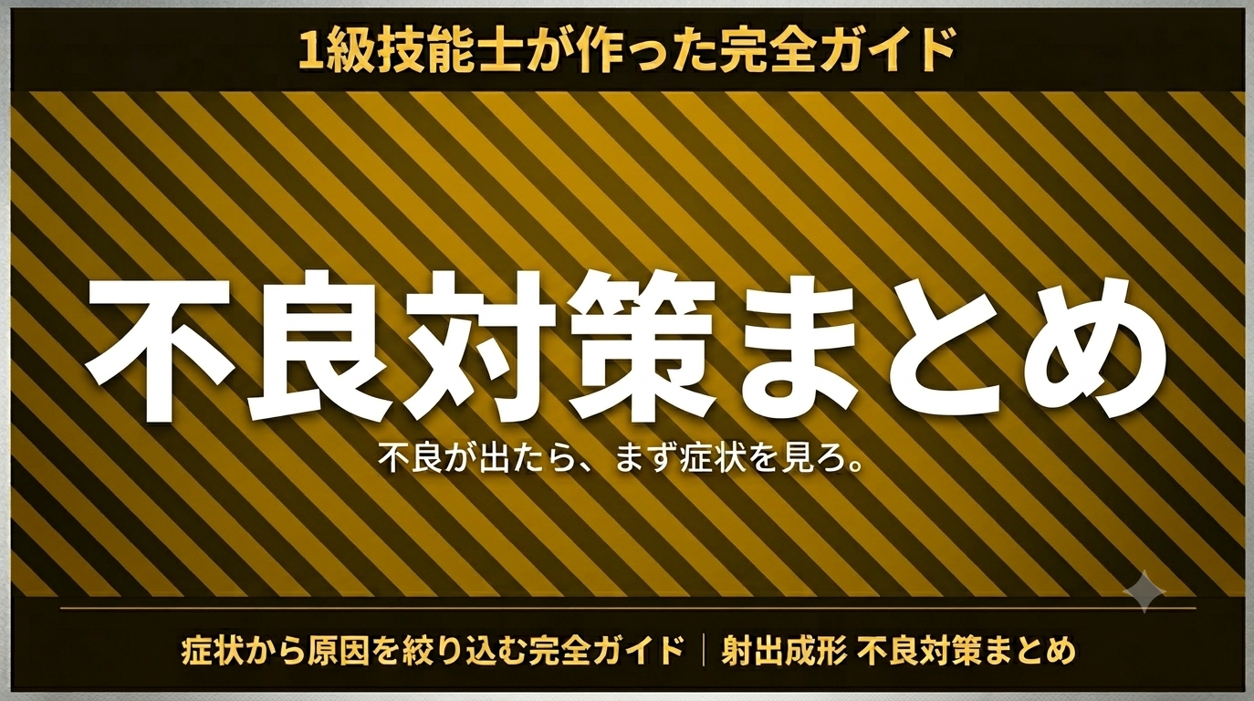 射出成形の不良対策まとめ｜症状から原因を絞り込む完全ガイドを解説する1級技能士の画像